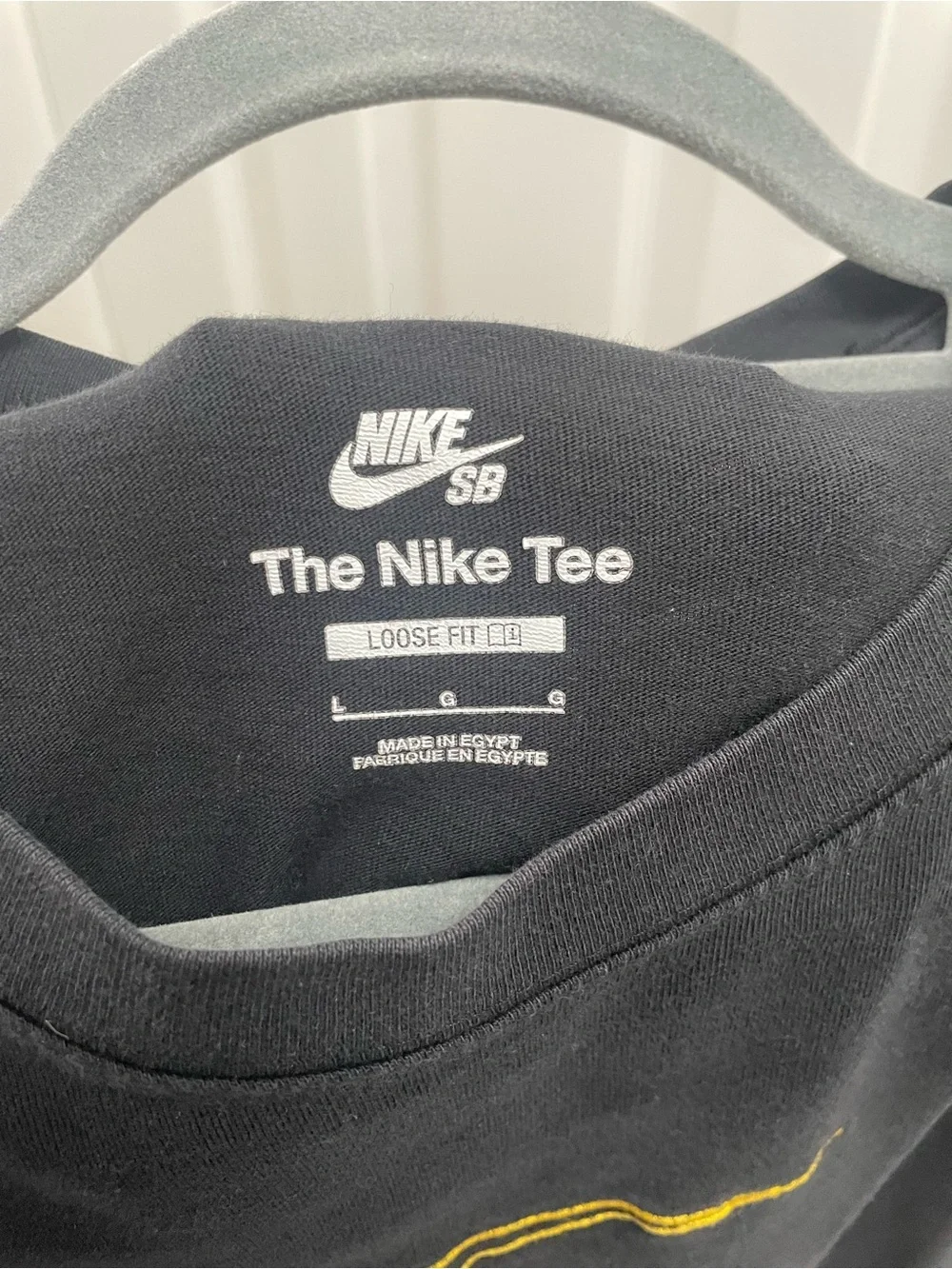 Nike Black Short Sleeve T-Shirt with Yellow Swoosh